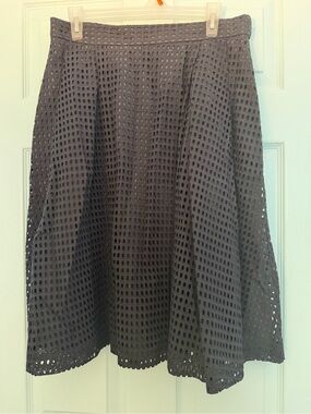 H&M Charcoal Eyelet Circle Skirt